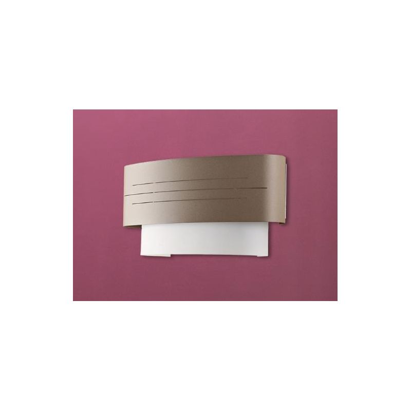 EMMA APPLIQUE MODERNA LARGHEZZA 50 CM IN METALLO 4 FINITURE E VETRO LAMPADINE 2XE27 Padana Lampadari - Cristalensi Shop Online