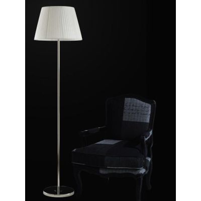 FILIPPA PIANTANA MODERNA IN METALLO CROMO LUCIDO CON PARALUME BIANCO O NERO ATTACCO 1XE27 Padana Lampadari - Cristalensi Shop On