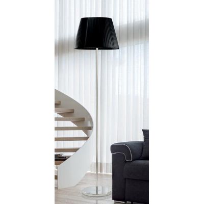 FILIPPA PIANTANA MODERNA IN METALLO CROMO LUCIDO CON PARALUME BIANCO O NERO ATTACCO 1XE27 Padana Lampadari - Cristalensi Shop On