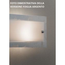 ALEXIA APPLIQUE MODERNA LARGHEZZA CM 55 CON VETRO BIANCO E VETRO DECORATO IN 4 FINITURE Padana Lampadari - Cristalensi Shop Onli 2