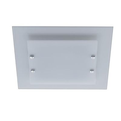 ALEXIA PLAFONIERA MODERNA CM 35X35 CON VETRO BIANCO E VETRO DECORATO 4 FINITURE Padana Lampadari - Cristalensi Shop Online