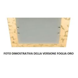 ALEXIA PLAFONIERA MODERNA CM 35X35 CON VETRO BIANCO E VETRO DECORATO 4 FINITURE Padana Lampadari - Cristalensi Shop Online 2