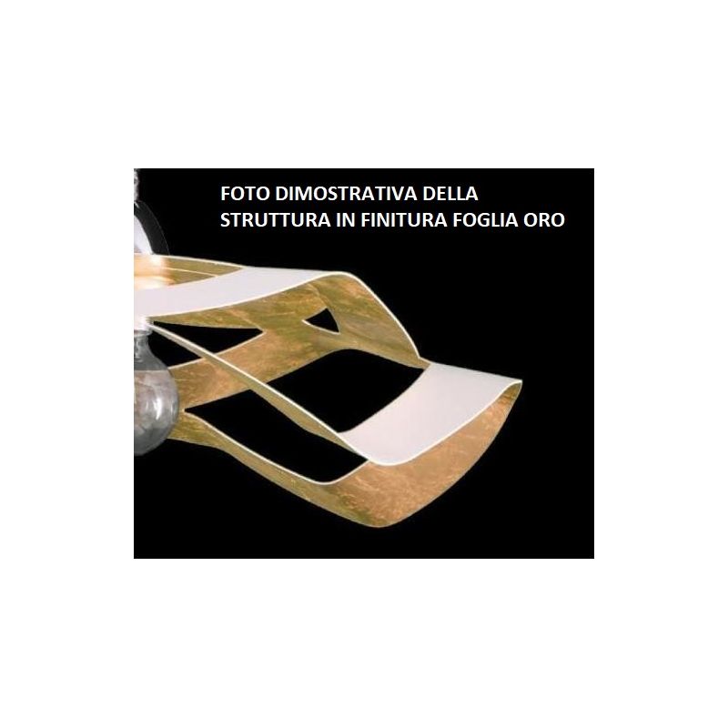 FLY SOSPENSIONE DIAMETRO CM 55 IN 5 FINITURE COLORE CON LAMPADINA E27 A VISTA MODERNA Padana Lampadari - Cristalensi Shop Online