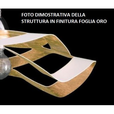 FLY SOSPENSIONE DIAMETRO CM 55 IN 5 FINITURE COLORE CON LAMPADINA E27 A VISTA MODERNA Padana Lampadari - Cristalensi Shop Online