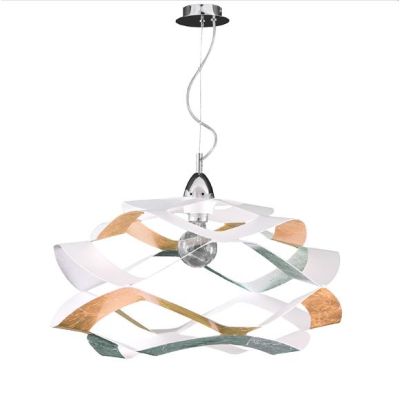 FLY SOSPENSIONE DIAMETRO CM 55 IN 5 FINITURE COLORE CON LAMPADINA E27 A VISTA MODERNA Padana Lampadari - Cristalensi Shop Online