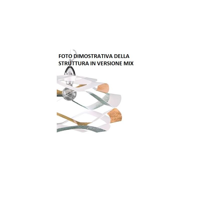 FLY SOSPENSIONE MODERNA IN 5 FINITURE COLORE CON LAMPADINA E27 A VISTA DIAMETRO CM 55 Padana Lampadari - Cristalensi Shop Online