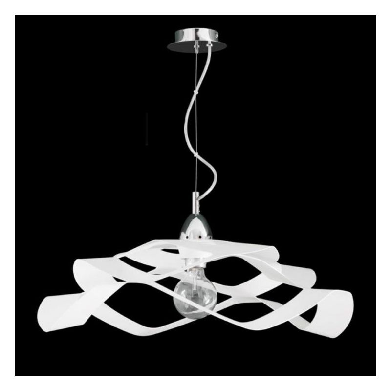FLY SOSPENSIONE MODERNA IN 5 FINITURE COLORE CON LAMPADINA E27 A VISTA DIAMETRO CM 55 Padana Lampadari - Cristalensi Shop Online