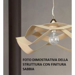 FLY PICCOLA SOSPENSIONE DIAMETRO CM 30 IN METALLO 4 FINITURE COLORE CON LAMPADINA E27 A VISTA MODERNA Padana Lampadari - Cristal 2