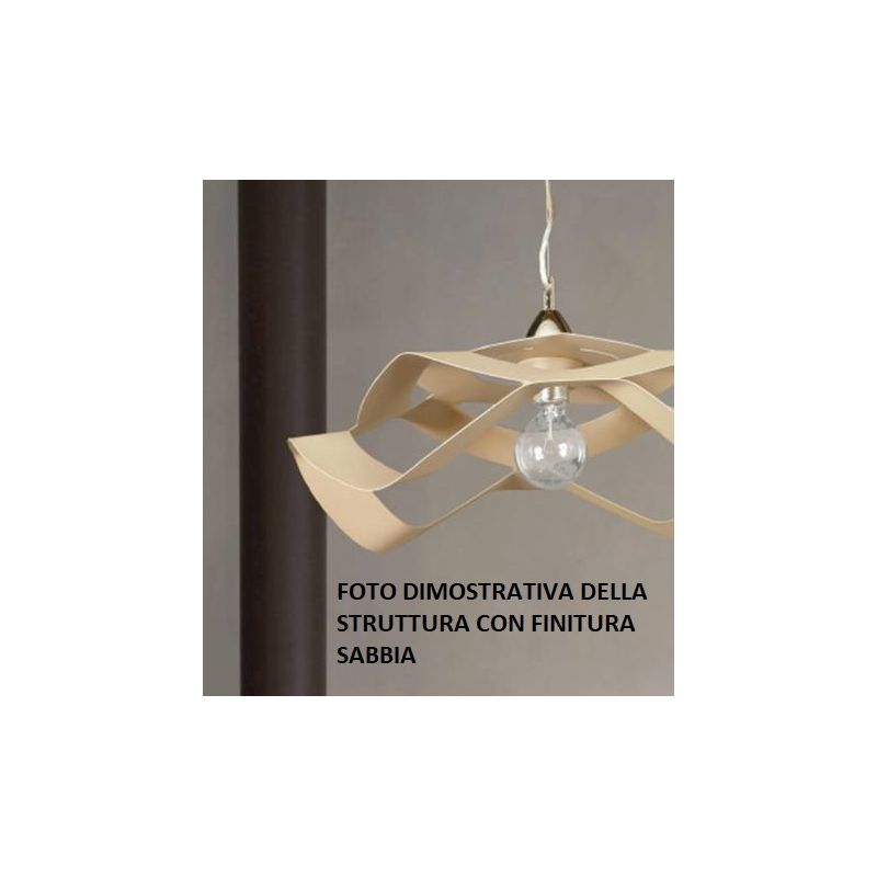FLY PICCOLA SOSPENSIONE DIAMETRO CM 30 IN METALLO 4 FINITURE COLORE CON LAMPADINA E27 A VISTA MODERNA Padana Lampadari - Cristal