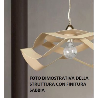 FLY PICCOLA SOSPENSIONE DIAMETRO CM 30 IN METALLO 4 FINITURE COLORE CON LAMPADINA E27 A VISTA MODERNA Padana Lampadari - Cristal