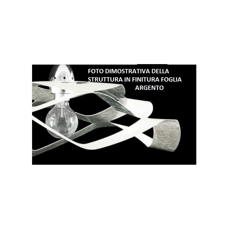FLY PICCOLA SOSPENSIONE DIAMETRO CM 30 IN METALLO 4 FINITURE COLORE CON LAMPADINA E27 A VISTA MODERNA Padana Lampadari - Cristal