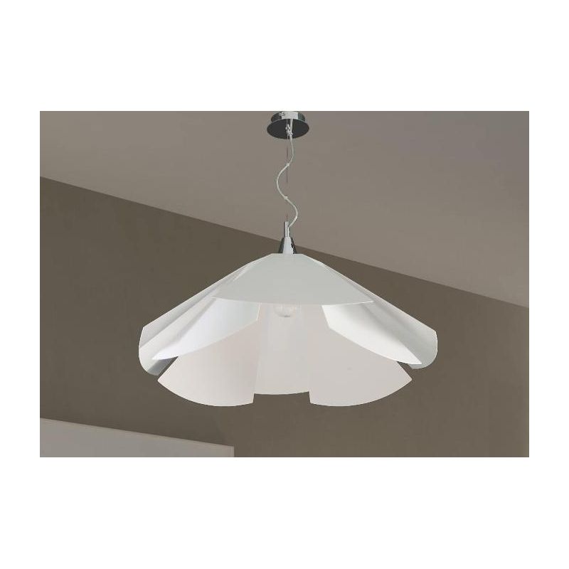 ORIGAMI SOSPENSIONE ORIGINALE E MODERNA D70 BIANCO,FOGLIA ORO O FOGLIA ARGENTO CON LAMPADINA ATTACCO E27 Padana Lampadari - Cris
