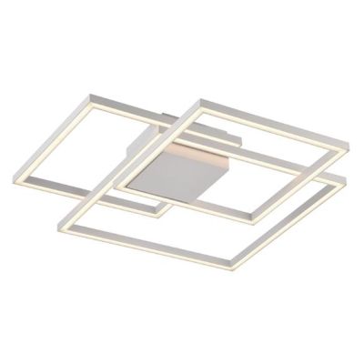 TALETE PLAFONIERA MODERNA A 3 RIQUADRI 56X56 IN METALLO BIANCO LED 42W LUCE 3000K O 4000K Padana Lampadari - Cristalensi Shop On