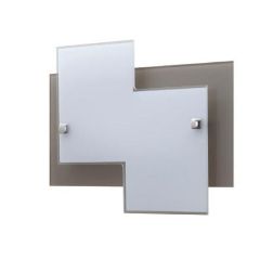 OXFORD APPLIQUE MODERNA CON VETRO BIANCO E VETRO DECORATO 4 FINITURE E DETTAGLI CROMO Padana Lampadari - Cristalensi Shop Online 2