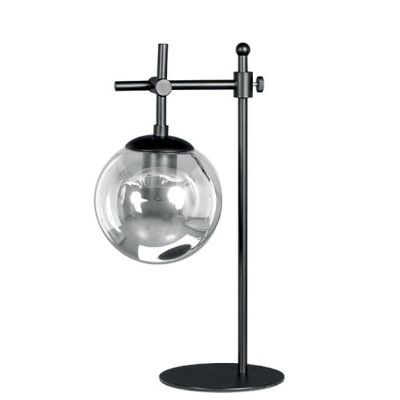 GIOKO LAMPADA DA TAVOLO MODERNA IN METALLO CROMO,NERO O BIANCO CON SFERA IN VETRO Padana Lampadari - Cristalensi Shop Online