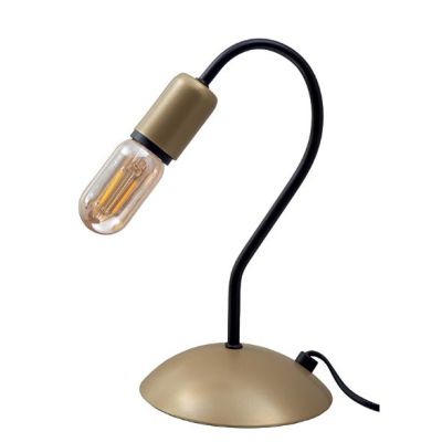 PABLO LAMPADA DA TAVOLO VINTAGE IN METALLO NERO RUGGINE O BIANCO CON LAMPADINA A VISTA Padana Lampadari - Cristalensi Shop Onlin