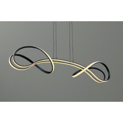BLITZ SOSPENSIONE MODERNA IN METALLO NERO OPACO LED 40W LUCE 3000K Padana Lampadari - Cristalensi Shop Online