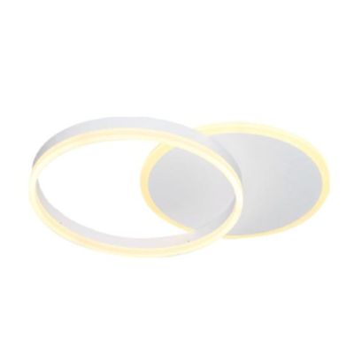 ECLIPSE PLAFONIERA PICCOLA CON CERCHI BIANCHI LED 56W DIMMERABILE CON TELECOMANDO INCLUSO Padana Lampadari - Cristalensi Shop On