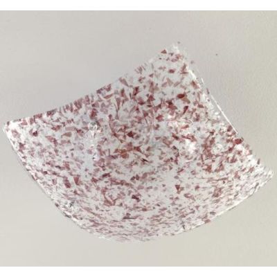 TATIANA PLAFONIERA 40x40 IN VETRO LAVORATO CON DETTAGLI IN METALLO CROMO DISPONIBILE IN 3 COLORI Padana Lampadari - Cristalensi 