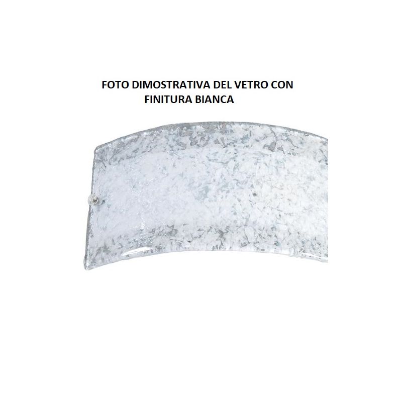 TATIANA PLAFONIERA 40x40 IN VETRO LAVORATO CON DETTAGLI IN METALLO CROMO DISPONIBILE IN 3 COLORI Padana Lampadari - Cristalensi 