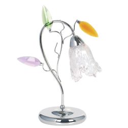 CARISMA LUMETTO IN METALLO CROMO CON DECORI IN CRISTALLO COLORATO E DIFFUSORE IN VETRO Padana Lampadari - Cristalensi Shop Onlin 2