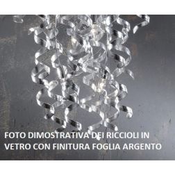271-LG LAMPADA DA TAVOLO IN METALLO CROMO CON RICCIOLI IN VETRO COLORATO IN 7 COLORI Padana Lampadari - Cristalensi Shop Online 2