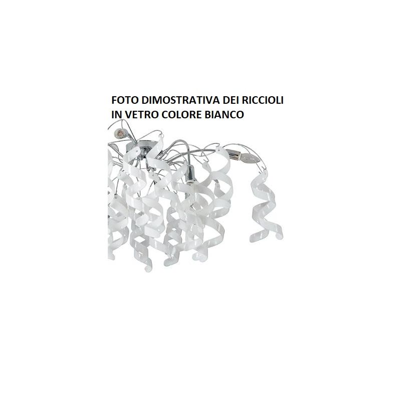 271-LG LAMPADA DA TAVOLO IN METALLO CROMO CON RICCIOLI IN VETRO COLORATO IN 7 COLORI Padana Lampadari - Cristalensi Shop Online