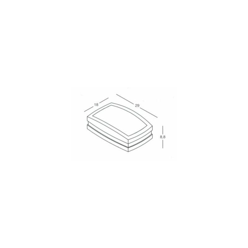 APPLIQUE/PLAFONIERA DA ESTERNO IP54 RETTANGOLARE 2XE27 CORNICE DISPONIBILE IN 4 COLORI GEA LUCE - Cristalensi Shop Online