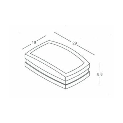 APPLIQUE/PLAFONIERA DA ESTERNO IP54 RETTANGOLARE 2XE27 CORNICE DISPONIBILE IN 4 COLORI GEA LUCE - Cristalensi Shop Online
