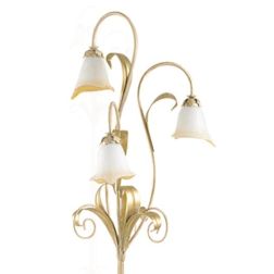 468-PT3 ANASTASIA PIANTANA IN METALLO AVORIO-ORO CON 3 DIFFUSORI IN VETRO A SCAVO Padana Lampadari - Cristalensi Shop Online 2