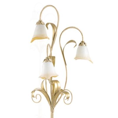 468-PT3 ANASTASIA PIANTANA IN METALLO AVORIO-ORO CON 3 DIFFUSORI IN VETRO A SCAVO Padana Lampadari - Cristalensi Shop Online