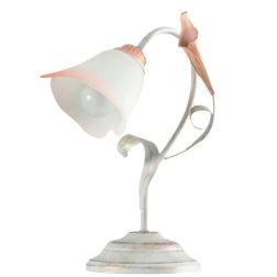 MARZIA LUMETTO CLASSICO IN METALLO AVORIO O RUGGINE CON DIFFUSORE IN VETRO A SCAVO Padana Lampadari - Cristalensi Shop Online 2