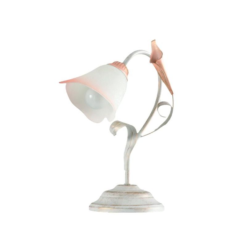 MARZIA LUMETTO CLASSICO IN METALLO AVORIO O RUGGINE CON DIFFUSORE IN VETRO A SCAVO Padana Lampadari - Cristalensi Shop Online