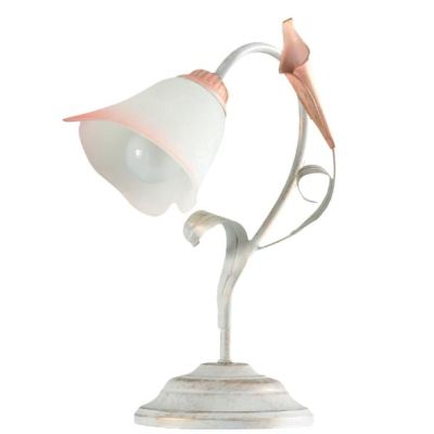 MARZIA LUMETTO CLASSICO IN METALLO AVORIO O RUGGINE CON DIFFUSORE IN VETRO A SCAVO Padana Lampadari - Cristalensi Shop Online