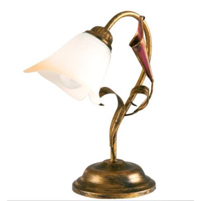 MARZIA LUMETTO CLASSICO IN METALLO AVORIO O RUGGINE CON DIFFUSORE IN VETRO A SCAVO Padana Lampadari - Cristalensi Shop Online