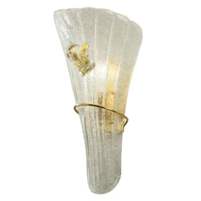 903/AFL LAMPADA DA PARETE IN GRANIGLIA BORDO AMBRA Padana Lampadari - Cristalensi Shop Online