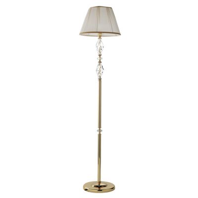 1306 LAMPADA DA TERRA IN CRISTALLO E METALLO ELEGANTE E CLASSICA CON VETRO COLORATO ONDALUCE CICIRIELLO - Cristalensi Shop Onlin