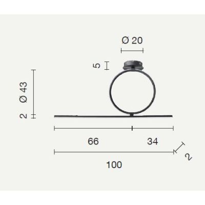 ACROBAT PLAFONIERA MODERNA CON CERCHIO MEDIO LED 35W NERA,SILVER O ORO DIMMERABILE ONDALUCE CICIRIELLO - Cristalensi Shop Online