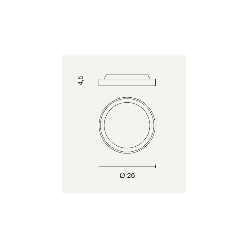 AIDI PLAFONIERA DA ESTERNO D25 IP65 ANTI SALSEDINE LED 15W GRIGIO,BIANCO O ANTRACITE ROTONDA MODERNA ONDALUCE CICIRIELLO - Crist