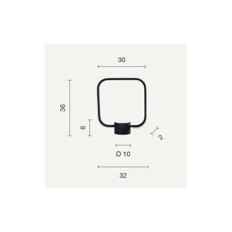 ALFA LUMETTO ALTEZZA 36 CM ORO, BIANCO O NERO LED 18W LUCE 3000K MODERNO TOUCH ONDALUCE CICIRIELLO - Cristalensi Shop Online