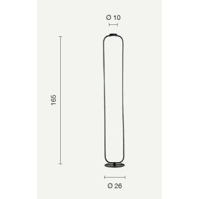 ALFA PIANTANA ALTEZZA 168 CM ORO, BIANCO O NERO LED 35W LUCE 3000K DIMMERABILE MODERNA ONDALUCE CICIRIELLO - Cristalensi Shop On