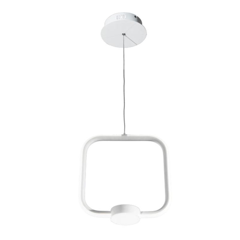 ALFA SOSPENSIONE QUADRATA IN METALLO ORO, BIANCO O NERO LED 28W LUCE 3000K DIMMERABILE MODERNA ONDALUCE CICIRIELLO - Cristalensi