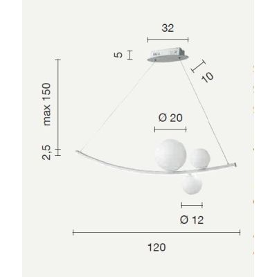 ALTALENA SOSPENSIONE LAMPADARIO BIANCA O ORO LED DIMMERABILE 48W 4800LM DI ONDALUCE ONDALUCE CICIRIELLO - Cristalensi Shop Onlin