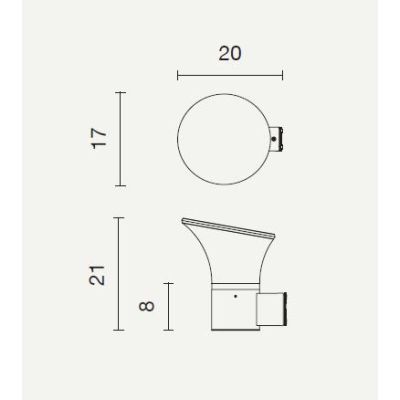 ARES APPLIQUE DA ESTERNO IN ALLUMINIO PORTALAMPADE E27 - IP54 MODERNO DI ONDALUCE ONDALUCE CICIRIELLO - Cristalensi Shop Online