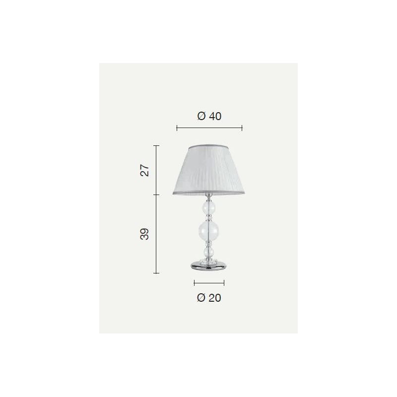 BACH LAMPADA DA TAVOLO GRANDE IN CRISTALLO E VETRO CLASSICA ORO O CROMO DI CICIRIELLO ONDALUCE CICIRIELLO - Cristalensi Shop Onl