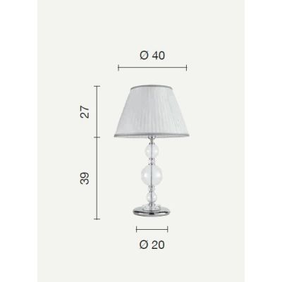 BACH LAMPADA DA TAVOLO GRANDE IN CRISTALLO E VETRO CLASSICA ORO O CROMO DI CICIRIELLO ONDALUCE CICIRIELLO - Cristalensi Shop Onl
