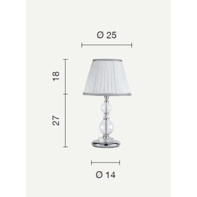 BACH LAMPADA DA TAVOLO IN CRISTALLO E VETRO CLASSICA ORO O CROMO DI CICIRIELLO ONDALUCE CICIRIELLO - Cristalensi Shop Online