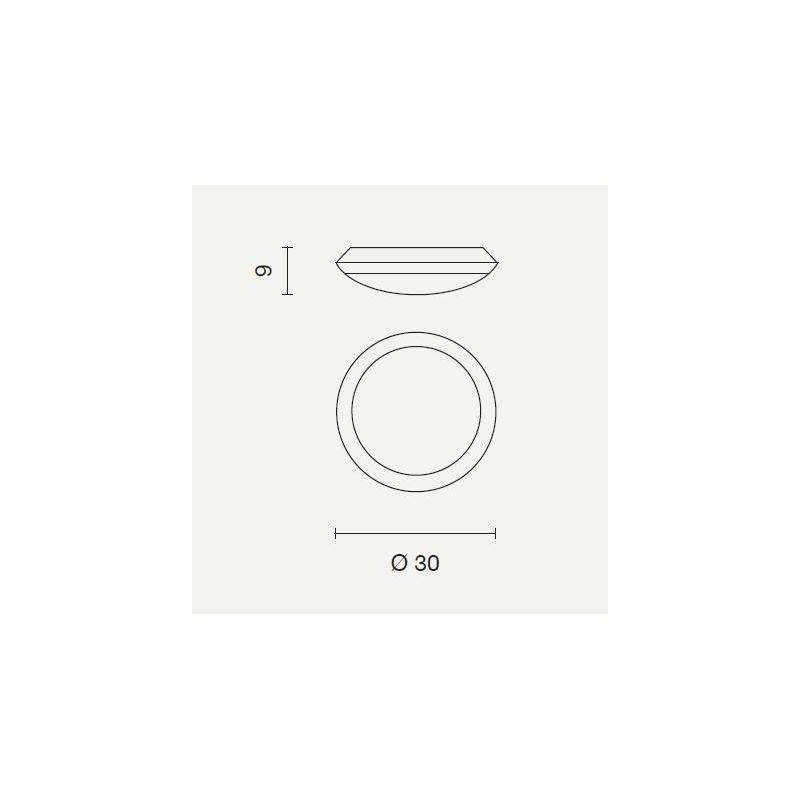 BASE APPLIQUE O PLAFONIERA DA ESTERNI IP65 NERO BIANCO ARGENTO FORMA ROTONDA ECONOMICA DI ONDALUCE ONDALUCE CICIRIELLO - Cristal