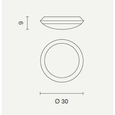 BASE APPLIQUE O PLAFONIERA DA ESTERNI IP65 NERO BIANCO ARGENTO FORMA ROTONDA ECONOMICA DI ONDALUCE ONDALUCE CICIRIELLO - Cristal
