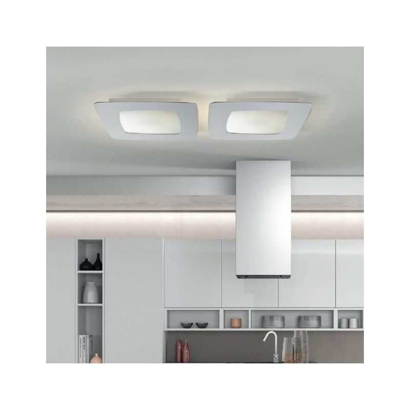 STONE PLAFONIERA PICCOLA LED 22W SOSTITUIBILE MONTATURA BIANCA DI ILLUMINANDO Illuminando - Cristalensi Shop Online